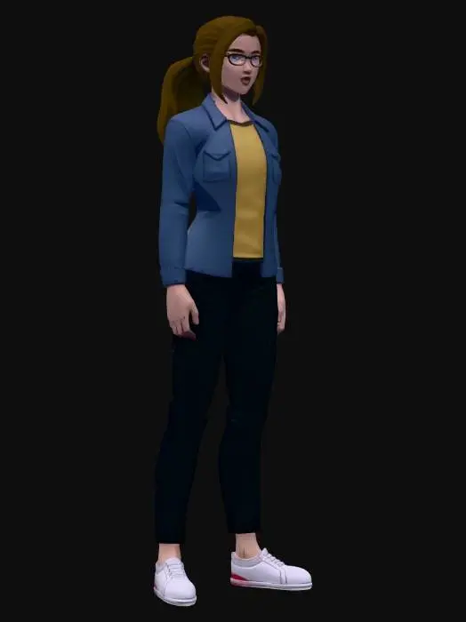 3D model for Casual Denim Look