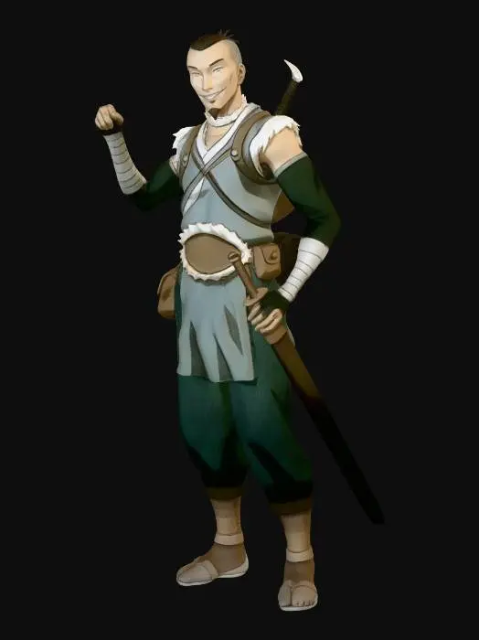 3D model for Smiling Swordsman