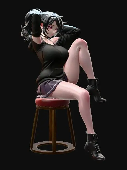 3D model for Moonlit Balcony Reverie