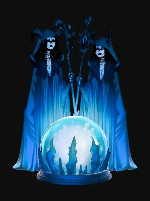 3D model for Twin Necromancers and the Crystal Ball