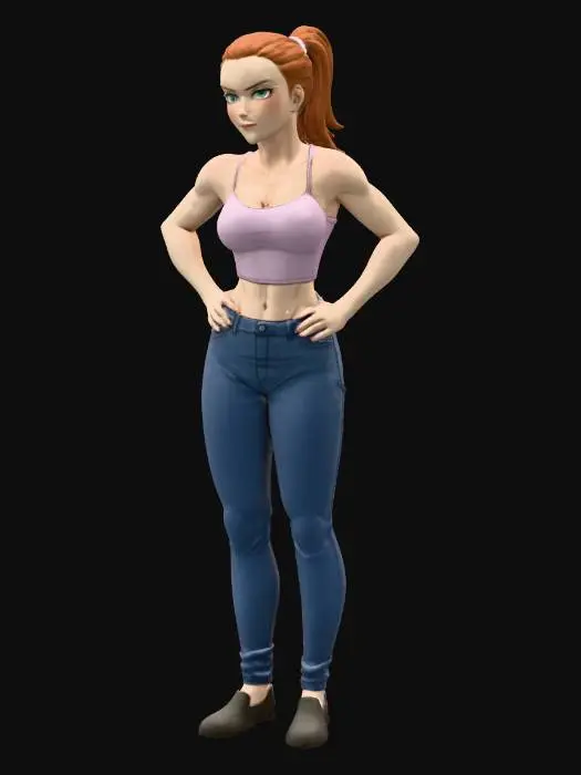 3D model for Determined Stance