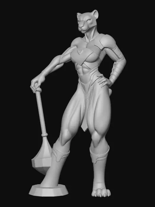 3D model for Snow Panther Superhero