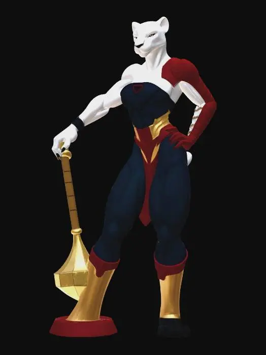 3D model for Snow Panther Superhero