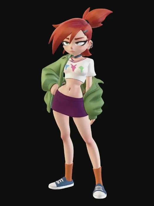 3D model for Confident Character frankie