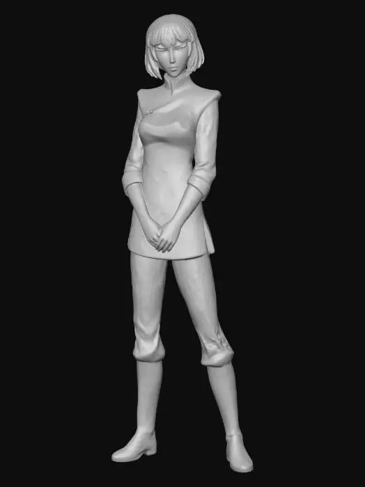 3D model for Crimson Qipao in the Courtyard