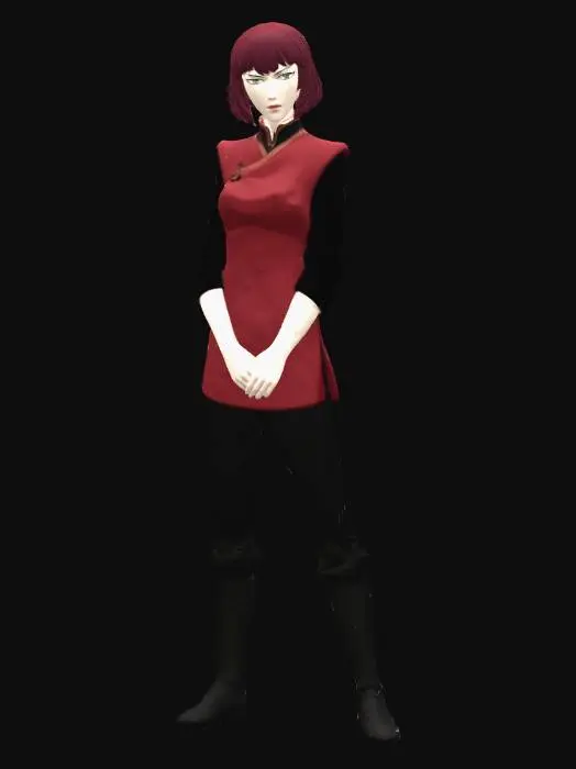 3D model for Crimson Qipao in the Courtyard
