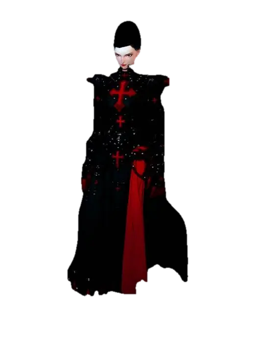Crimson Cross Knight - Variant 3D model, vytvořený pomocí AI