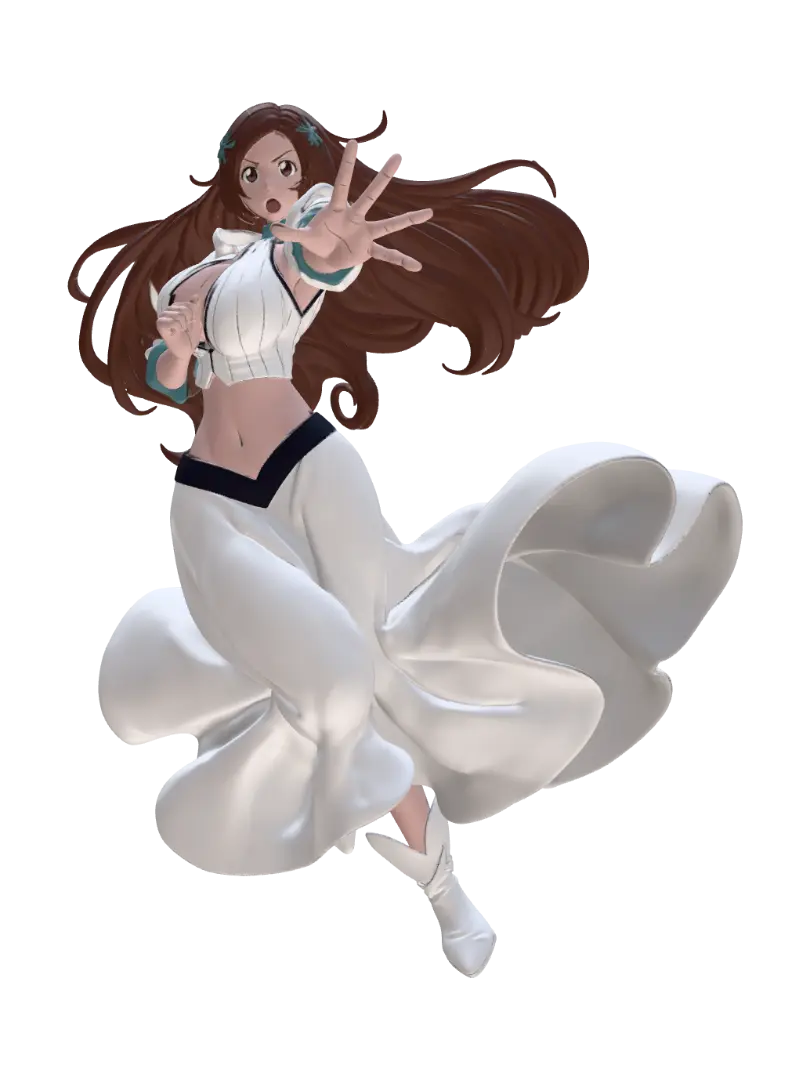 Windflower Warrior - Battlepose 3D model, vytvořený pomocí AI