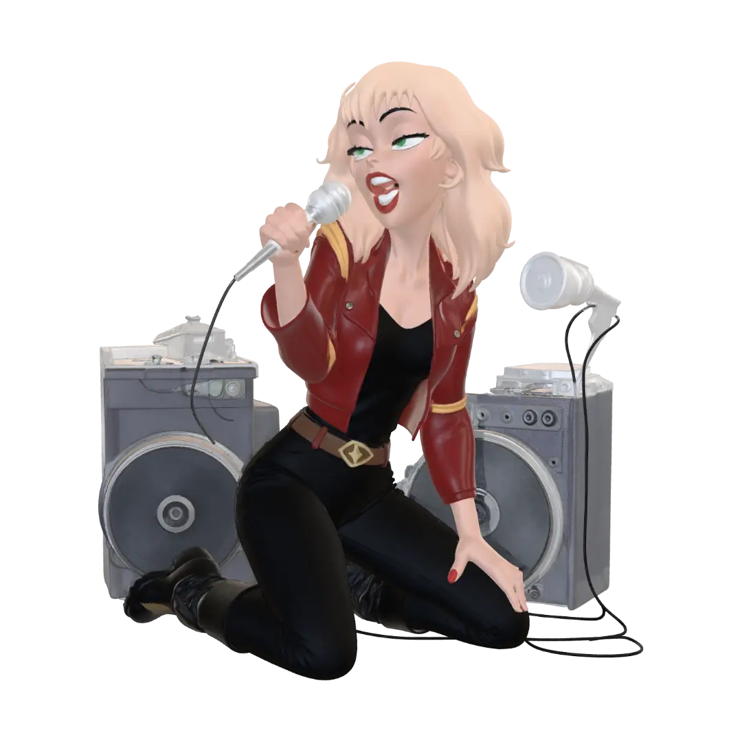 Spotlight Siren 3D model, vytvořený pomocí AI