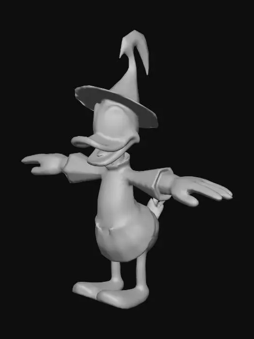3D model for Wizard Duckling donald duck make feet not togehter and its donald duck from diseny
