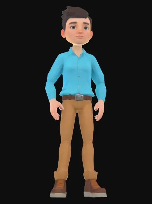 3D model for human 3d low poly