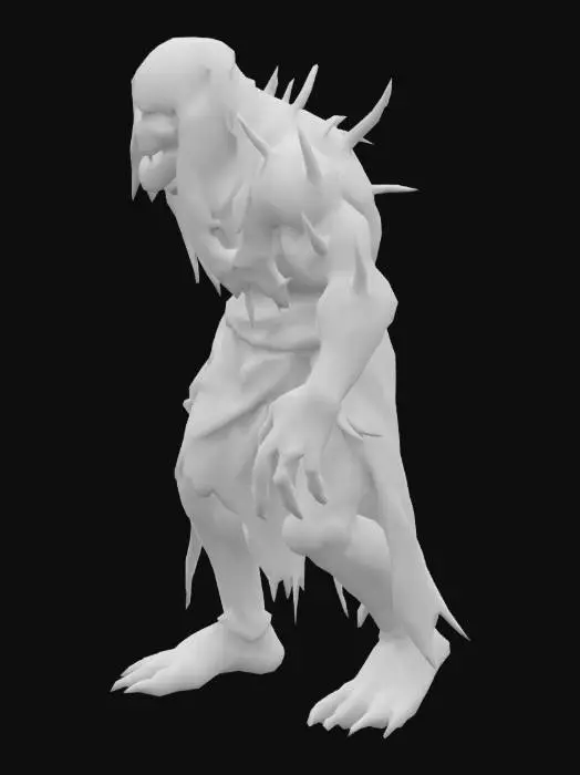 3D model for dark dead 3d low poly