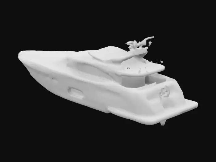 3D model for Sleek Yacht in Profile