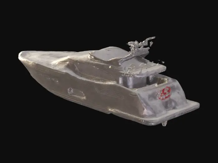 3D model for Sleek Yacht in Profile