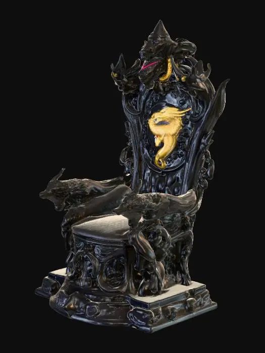 3D model for throne for serpentor for 3.75 size action figure 
