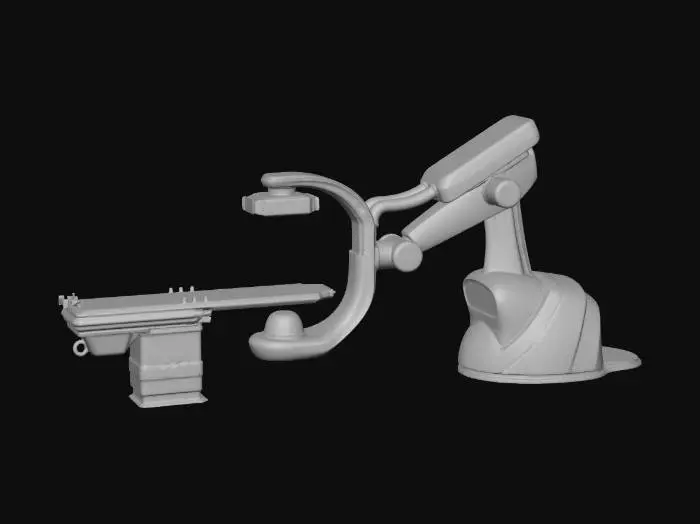 3D model for Angiogram Fluoroscopy Machine with Bed