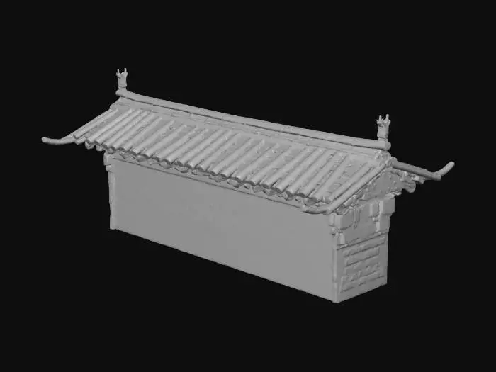 3D model for Historic Wall in the Night