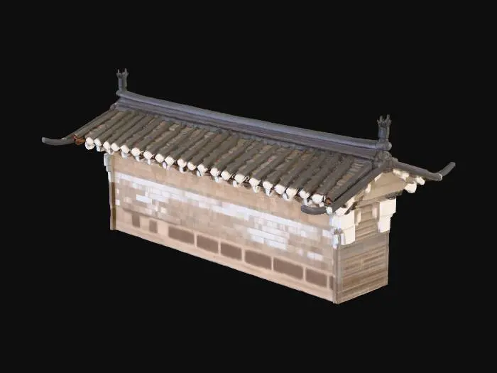 3D model for Historic Wall in the Night