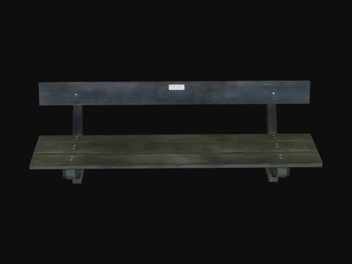 3D model for Weathered Bench in the Woods