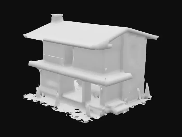 3D model for Casa moderna com dois andares, 