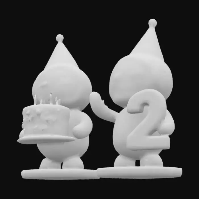 3D model for Robot Birthday Celebration, #AroundTheWorld#