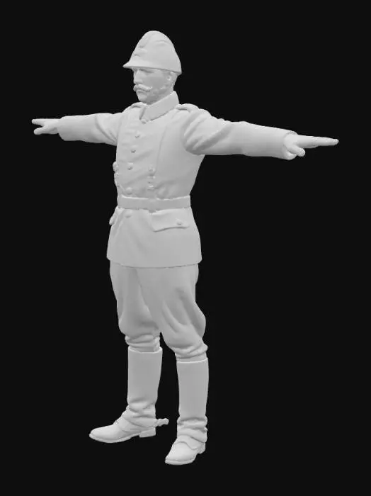 3D model for Uniformed Ottoman T-Pose