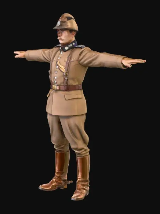 3D model for Uniformed Ottoman T-Pose