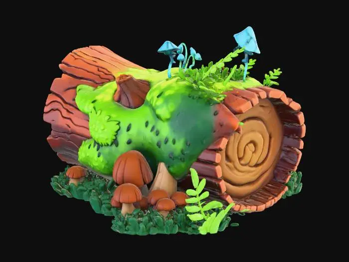 3D model for Mosslog Stump