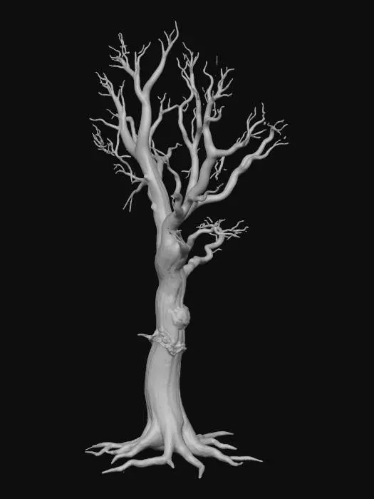 3D model for generame un arbol quemado muy realista