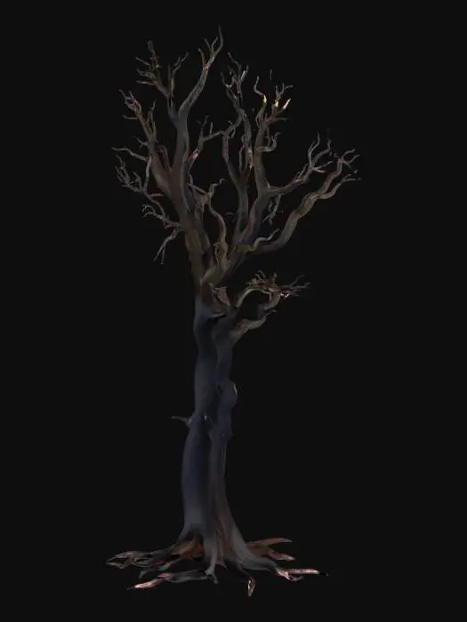 3D model for generame un arbol quemado muy realista