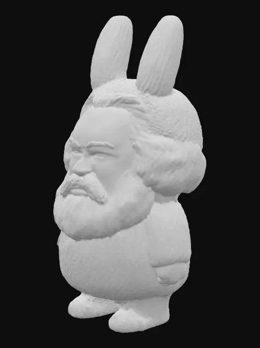 3D model for karl marx labubu
