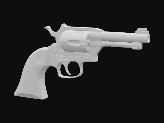 3D model for Revolver "Colt - Peacemaker" High quality model, Rough texture metal, mirrored.