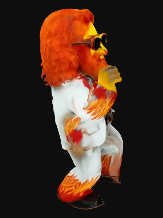 3D model for Glam Rock Cartoon Character