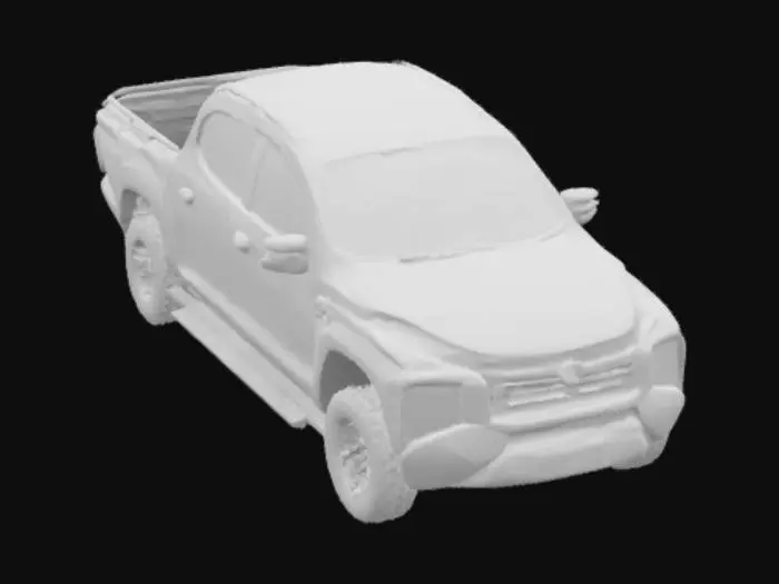 3D model for Mitsubishi l200 2024 highly detailed, white 