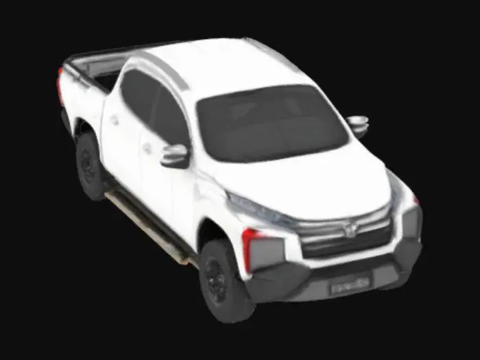 3D model for Mitsubishi l200 2024 highly detailed, white 