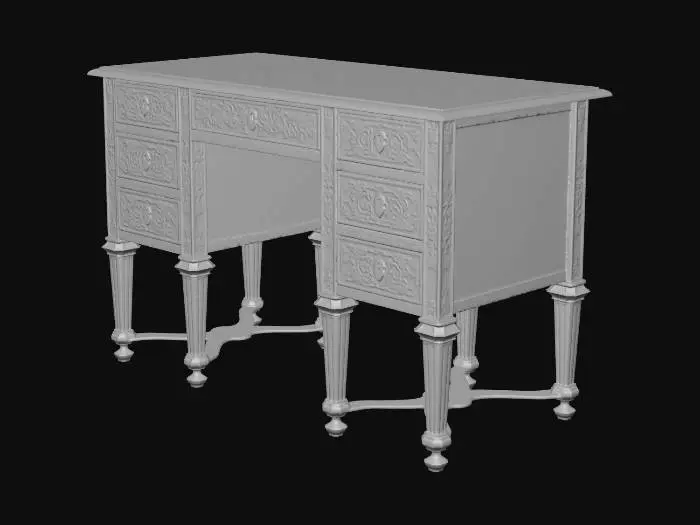 3D model for red desk