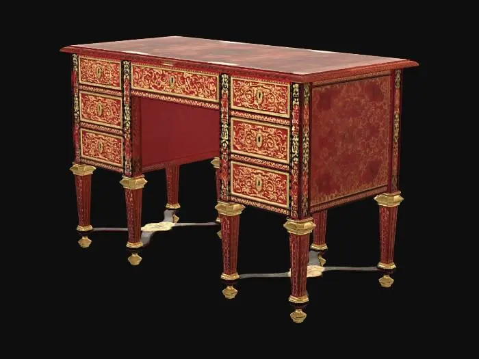 3D model for red desk