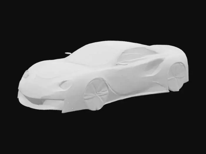 3D model for Futuristic Speedster Concept, #SketchTo3D#