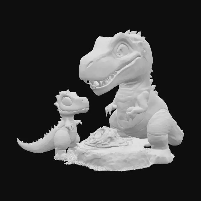 3D model for 恐龍帶著小恐龍參觀人類化石園