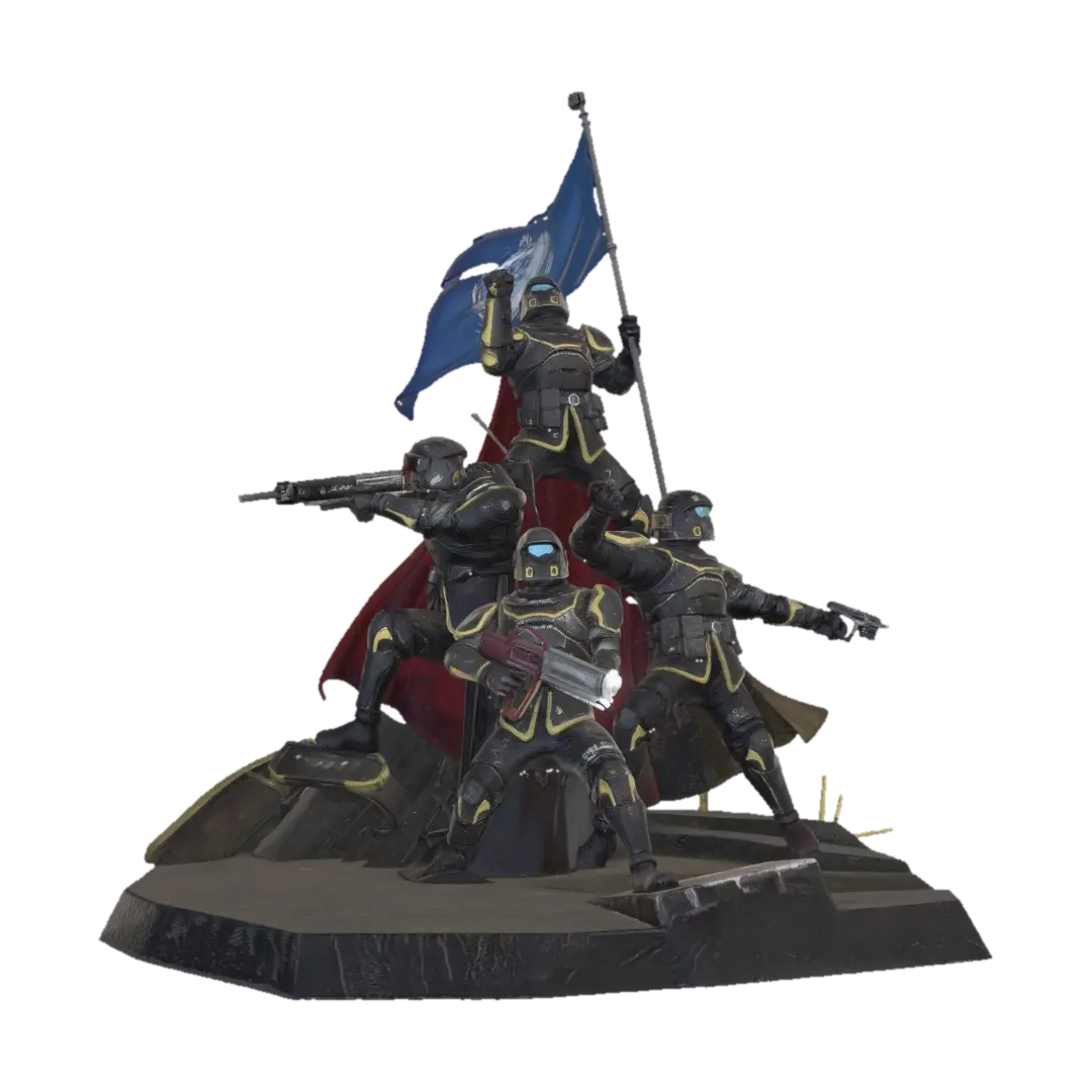 Flagbearers of the Neon Sphere - Bearer 3D model, vytvořený pomocí AI