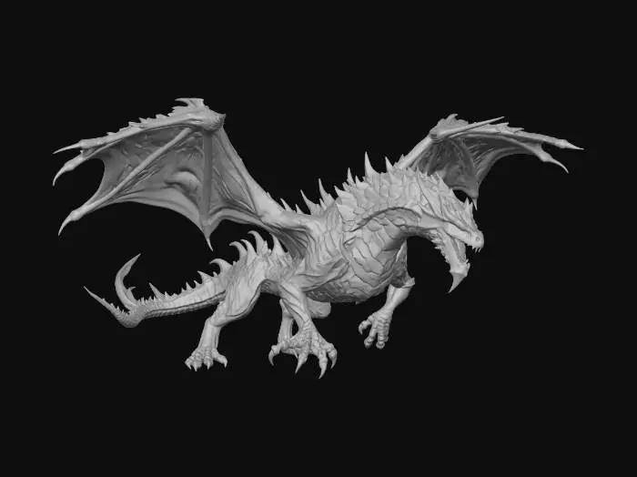 3D model for elemental dragon