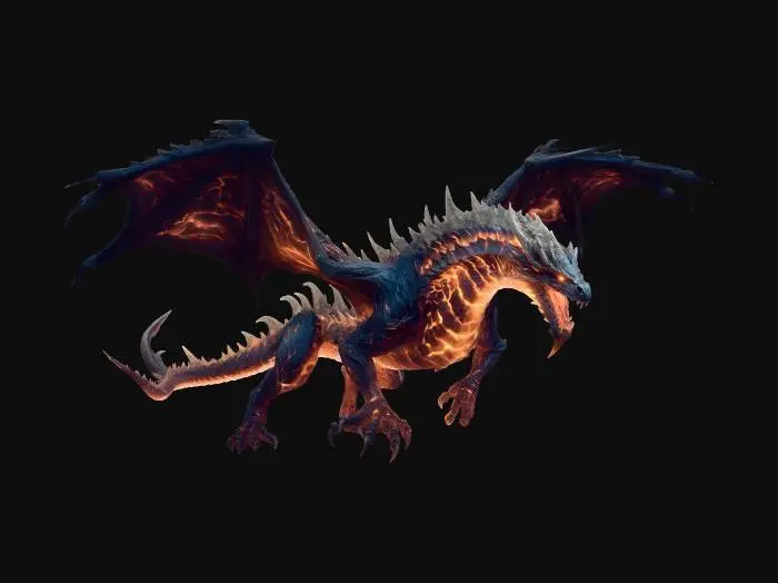 3D model for elemental dragon