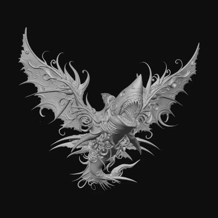 3D model for Winged evil shark of the Sky
