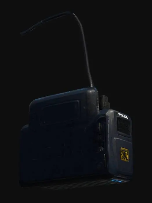 3D model for A police walkie talkie , Game Assets, Ultra Realistic, Highly Detailed, 8k Graphics, Next-Gen Gaming