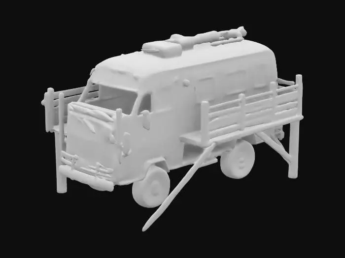 3D model for The Walking Dead, an ultra-realistic observation platform built using a camping van