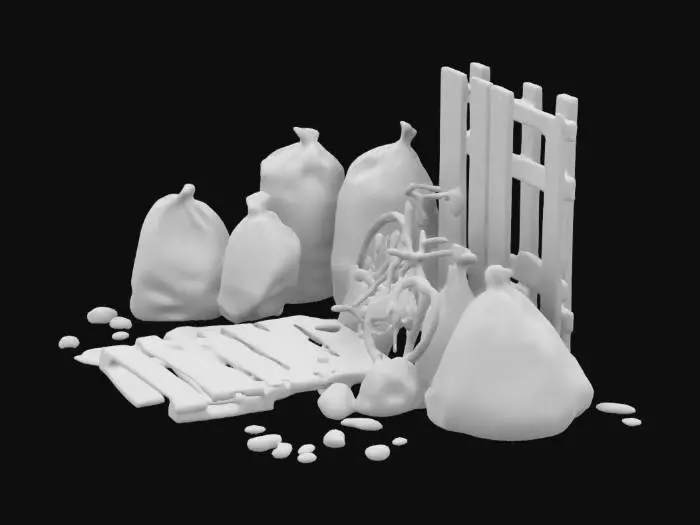 3D model for create models which can be used in design of junyard, Ultra Realistic. With some   trash bags, piece of metal scratch and so on