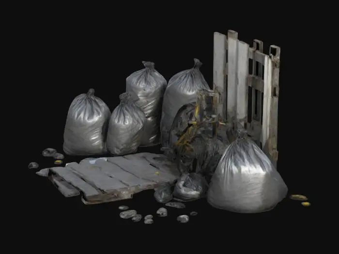 3D model for create models which can be used in design of junyard, Ultra Realistic. With some   trash bags, piece of metal scratch and so on