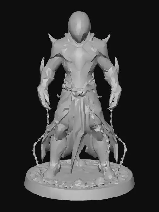 3D model for Cyber Warrior in Chains