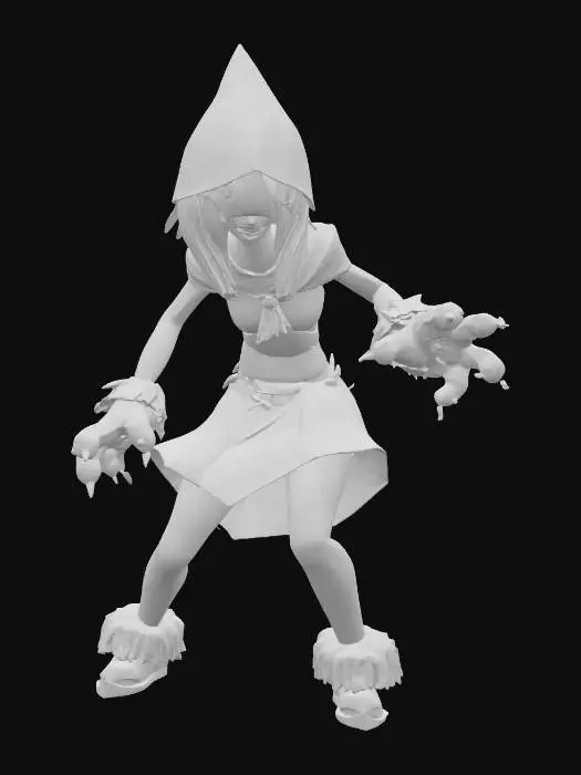 3D model for wolf girl from opulence