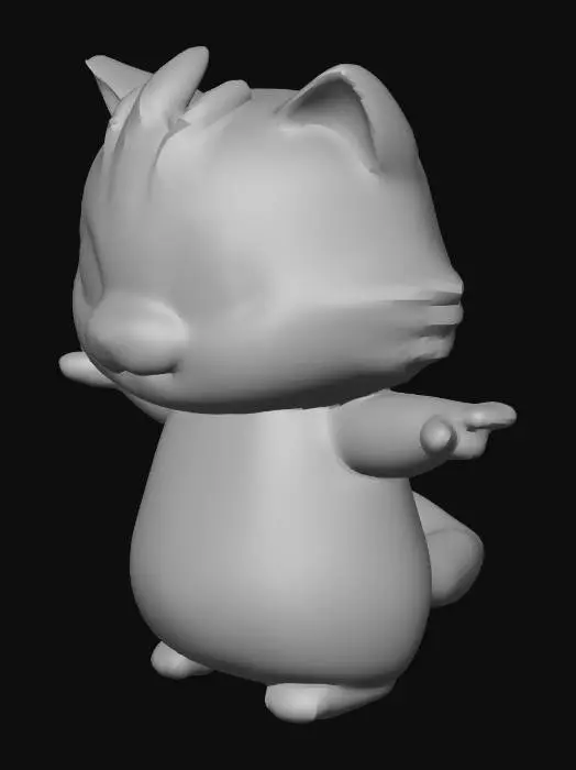 3D model for 귀여운 고양이 캐릭터